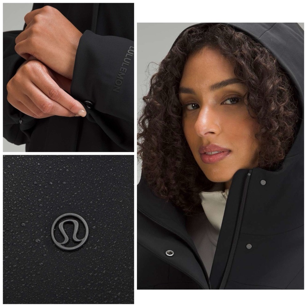 Lululemon RepelShell Cinch Back Rain Jacket Waterproof Windproof Velour Lined 12 - Picture 4 of 13